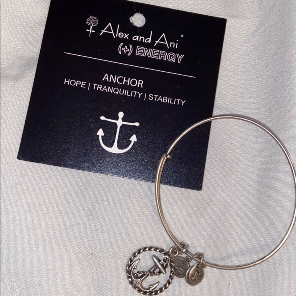 ALEX AND ANI silver anchor bracelet
